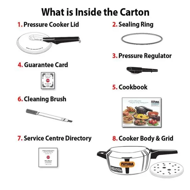 Hawkins Futura Stainless Steel Inner Lid Pressure Cooker - Induction Base Silver, FSS40, 4 l-6.webp